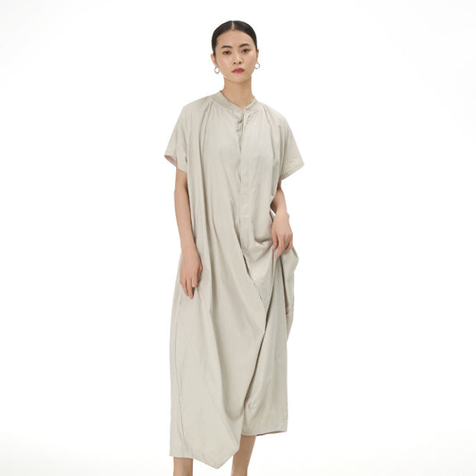 Loose And Slim Plus Size Short-Sleeved Overalls Casual Cropped Pants