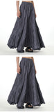 Plus-Size Loose Senior Style Pleated Skirt