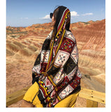 Cotton And Linen Shawl Sunscreen Large Cape Scarf
