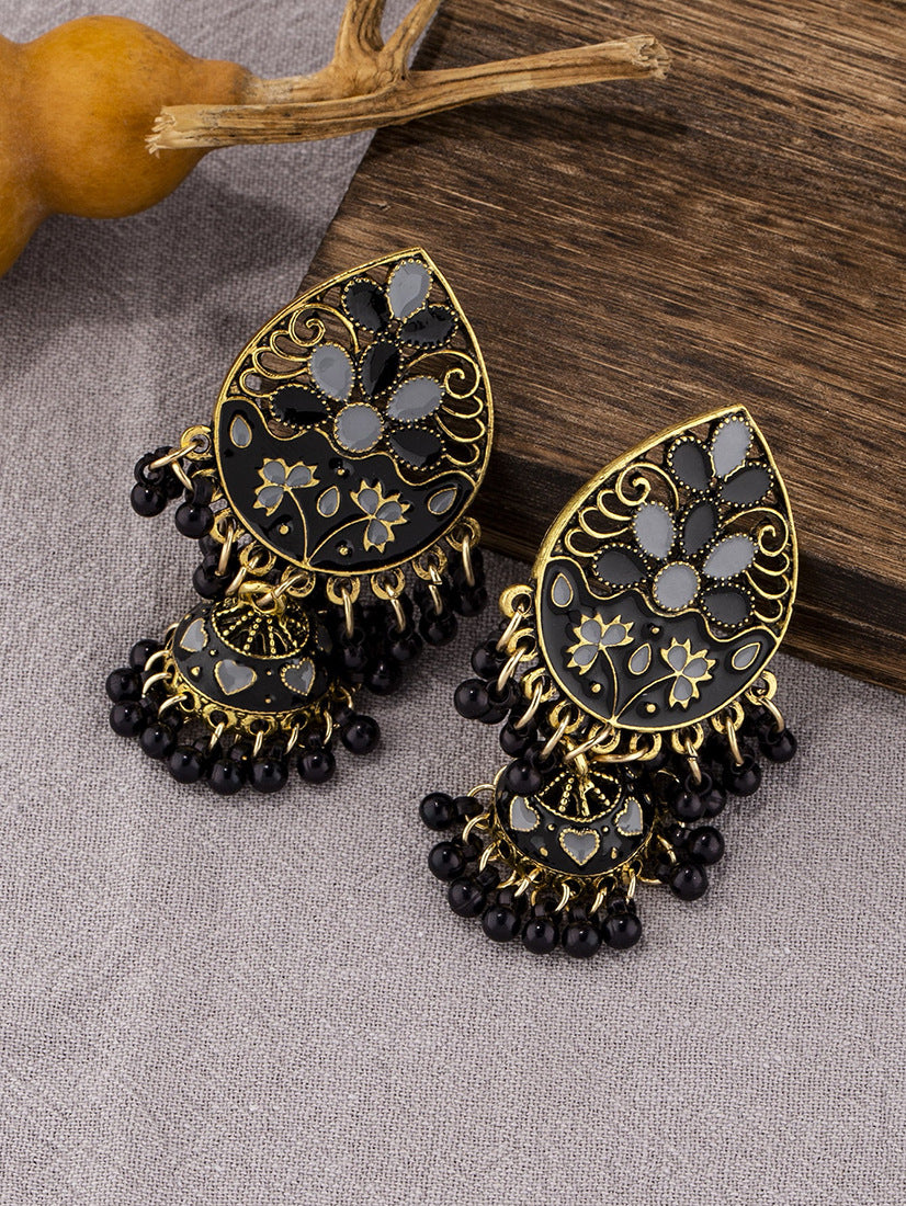 Vintage Ethnic Style Classic Drop Bells Tassel Earrings