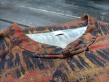 Cotton And Linen Printed Baggy And Slim Vintage Shirt With Stand Collar