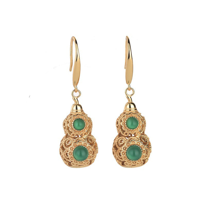 Retro Palace Style Inlaid High-End Earrings
