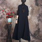 Literary Retro Knitted Large Size Slim Fit Dress
