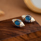 High-End Fashion Temperament Dripping Oil Oval Earrings