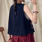 Loose Artistic Cotton Linen Embroidery Sleeveless Vest