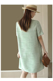 Fashion Water Ripple Art Texture Short-Sleeved Dress