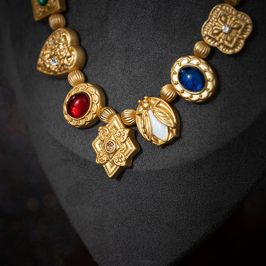 Collier Vintage avec pendentif d'amour européen et américain, collier de clavicule