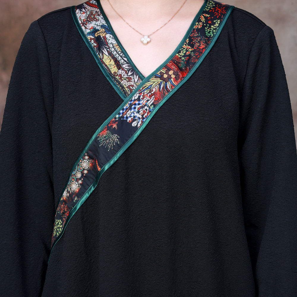 Robe Longue Ample Rétro à Imprimé Mosaïque de Grande Taille