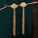 Vintage Luxury Tassel Earrings With A Light Touch