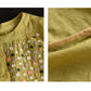 Literary And Retro Three-Dimensional Embroidery Ramie Shirt