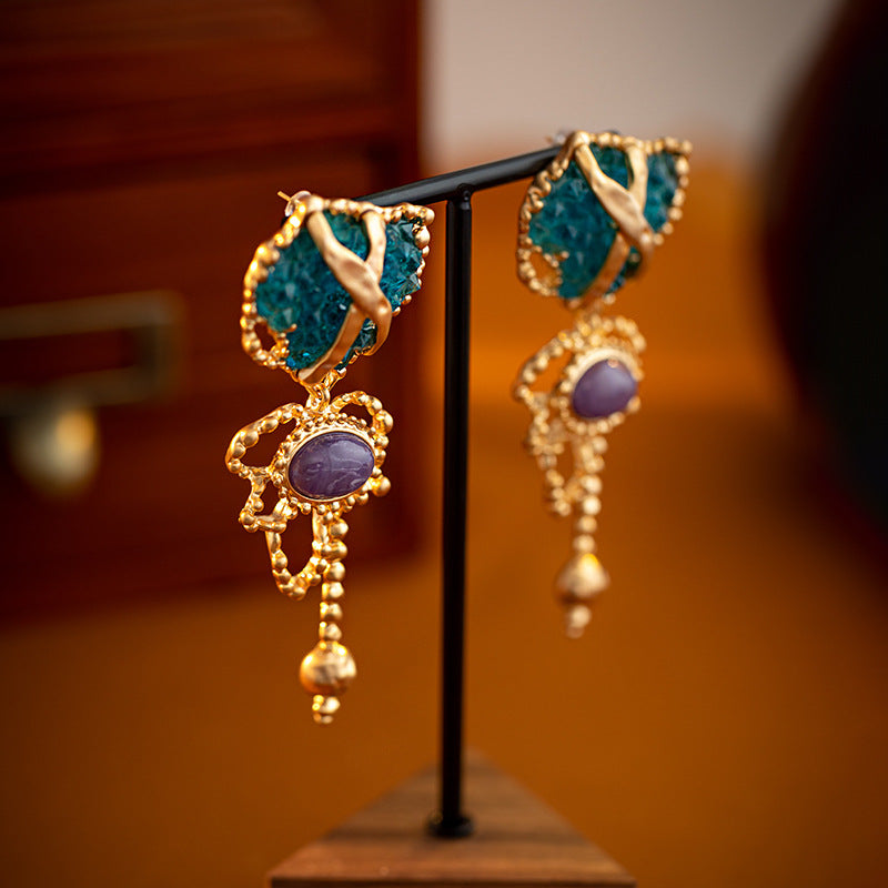 Retro Color Contrast Palace Style Retro Earrings