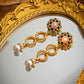 Vintage High Touch Style Court Style Long Stud Earrings