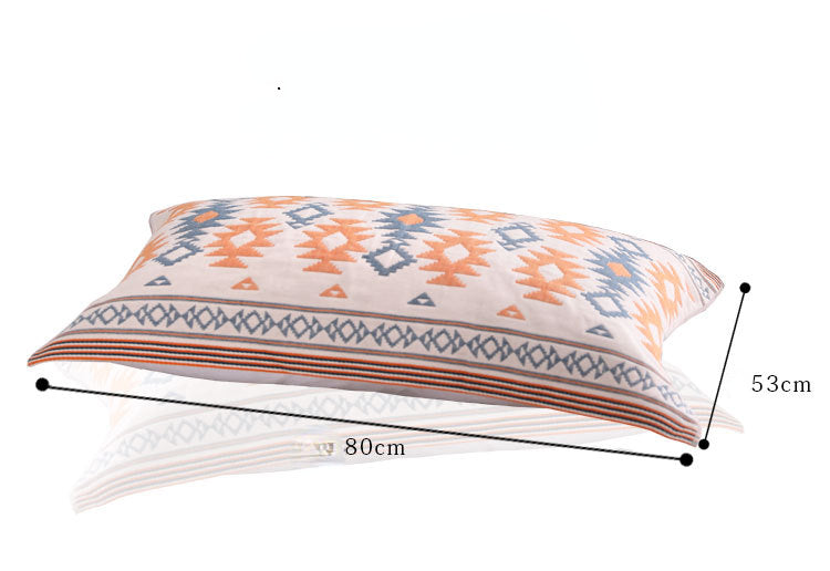 A Pair Of Cotton Gauze Pillow Covers With Four Layers Of Thickening