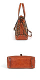 Vintage Top Layer Cowhide Vegetable Tanned Leather Hand Carved Bag