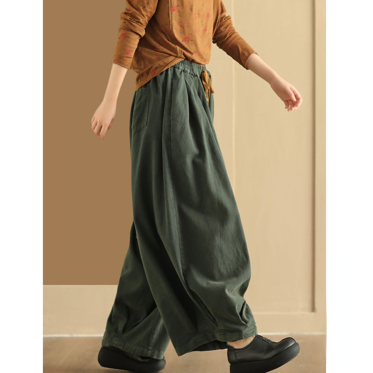 High-Density Brushed Cotton Twill Bloomer Trousers