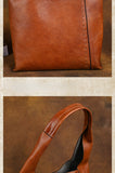 All-Match Top Layer Cowhide Detachable Design Bucket Bag