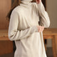 Women Casual Colorblock Knitted Turtleneck Sweater