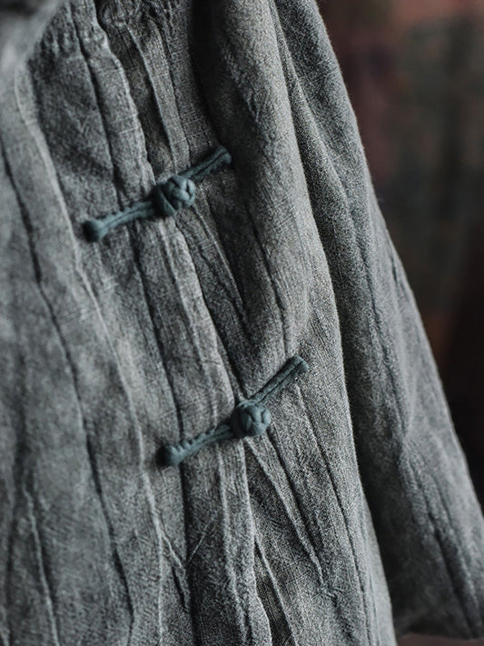 Women Winter Retro Warm Linen Coat