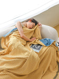 Lattice Tassel 100%Cotton Sofa Bed Throw Blanket