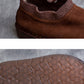 Women Retro Pure Color Leather Flat Shoes