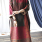 Women Vintage Spring Spliced Cotton Robe Dress