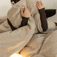 4 Pieces Set Fleece Jacquard Quilt Cover Sheet Throw Blanket Quilt