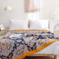 Cotton Flower Jacquard Bedcover Sofa Blanket