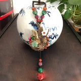 Alloy Bird Multicolor Agate Necklace