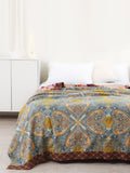 6 Layer Cotton Floral Jacquard Dual-side Throw Blanket