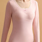 Women Winter Keep Warm With Breast Pads Baseshirt