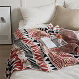Nordic Style Geometric Knitted Sofa Bed Throw Blanket