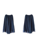Women Summer Solid Dual-layer Wide-Leg Pants