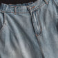 Women Casual Spring Washed Denim Loose Pants
