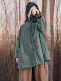 Women Winter Retro Warm Linen Coat
