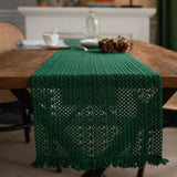 Solid Color Woven Natural Material Table Flag