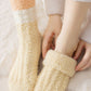 6 Pairs Women Winter Colorblock Coral Fleece Socks