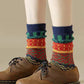 4 Pairs Women Ethnic Cotton Knitted Socks