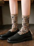 5 Pairs Winter Women Thick Retro Socks