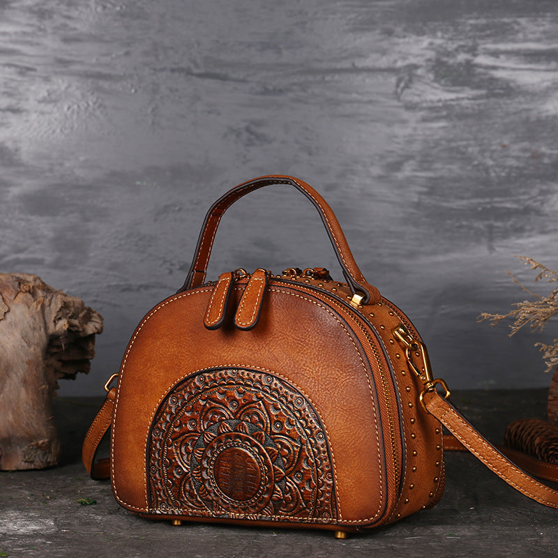 Vintage Leather Women National Style Messenger Bag – Jverny