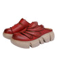 Women Artsy Genuine Leather Hollow Out Slippers