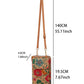 Portefeuille de sac de téléphone portable multifonction fleur de Bohême