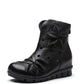Women Spring Leahter Hollow Out Spliced Boots