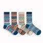 4 Pairs Women Vintage Winter Socks