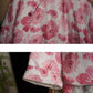Women Winter Retro Flower Ramie Padded Coat