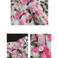 Women Artsy Spring Flower Ramie Shirt
