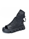 Women Fashion Genuine Leather Peep-toe Shoes