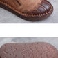Women Vintage Leather Spliced Spring Flat Shoes