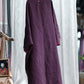 Robe d'été en lin ample pour femmes, Vintage, couleur unie, épissé, portée