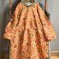 Women Vintage Floral Handmade Frog Split Hem Dress
