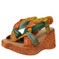 Vintage Leather Knitted Summer Peep-toe Platform Sandals